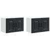 vidaXL Geschirrsp&uuml;lerfront Kalmar 2 pcs Schwarz Holzwerkstoff