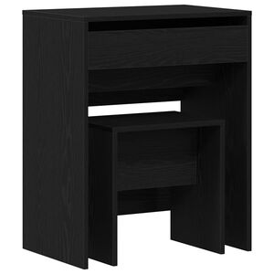 vidaXL Schminktisch 2 stk. Schwarz Eichen-Optik 60 x 40 x 75 cm
