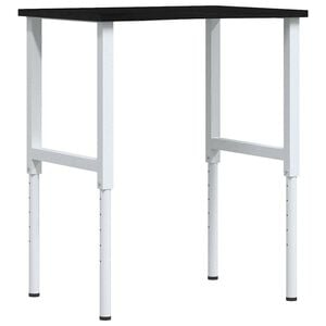 vidaXL Werkbank Dunkelbraun 80x60x(71,5-98) cm Massivholz Eiche