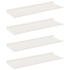 vidaXL Schwebendes Regal 4 pcs Wei&szlig; 60 x 18 x 2,5 cm Stahl