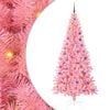 vidaXL Weihnachtsbaum mit LED-Beleuchtung Rosa 180 cm PVC und Stahl