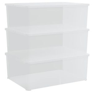 vidaXL Aufbewahrungsboxen 3 Stk. Kunststoff 10 L Stapelbar