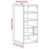 vidaXL Schuhschr&auml;nke 2 Stk. Altholz-Optik 32x35x70 cm Holzwerkstoff