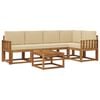 vidaXL Outdoor-Sofagarnitur 6 stk. Natur und Beige