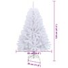 vidaXL K&uuml;nstlicher Weihnachtsbaum Wei&szlig; 120 cm PVC und Metall