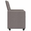 vidaXL Esszimmerst&uuml;hle mit Rollen 2 pcs Taupe 58 x 65 x 94 cm Stoff