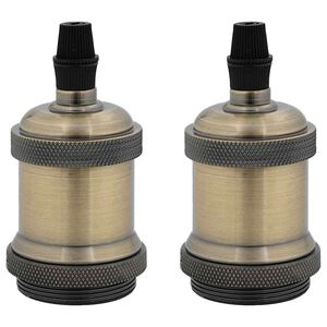 vidaXL Lampenfassungen 2 Stk. Bronze E27