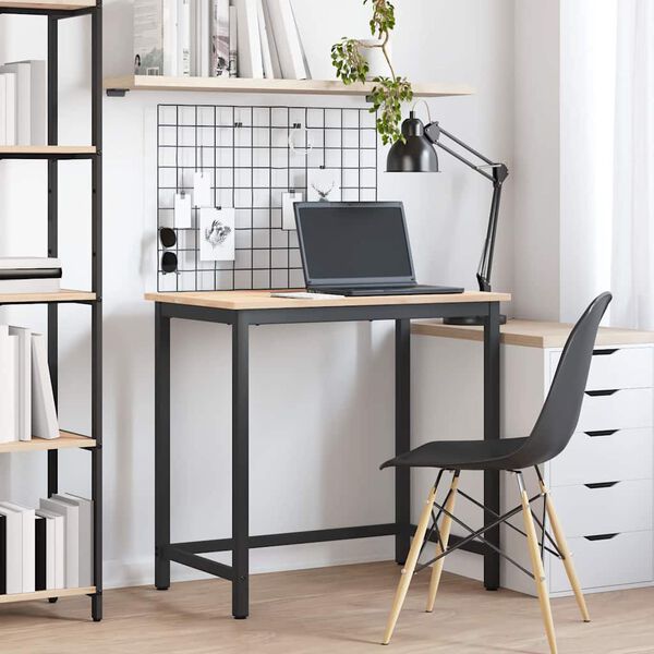 vidaXL Tisch Natur 80 x 50 x 77 cm Ingenieure Holz und Stahl