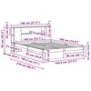 vidaXL Bettgestell mit Aufbewahrungskopfteil Wachsbraun 140 x 190 cm