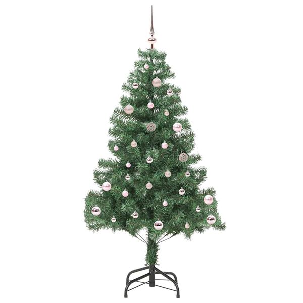 vidaXL Weihnachtsbaum mit 150 LEDs mit St&auml;nder Gr&uuml;n 150 cm PVC