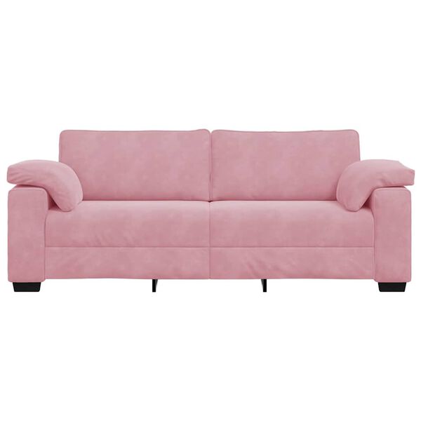 vidaXL 3-Sitzer-Sofa Rosa 220x77x82 cm Samt