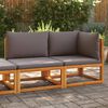 vidaXL Gartensofa mit Kissen 2-Sitzer Holz Akazie & Seil