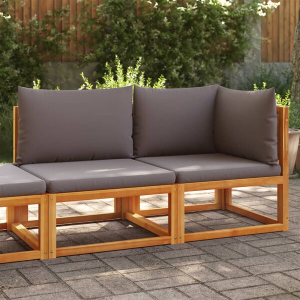 vidaXL Gartensofa mit Kissen 2-Sitzer Holz Akazie & Seil