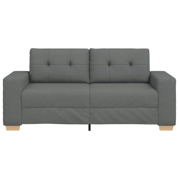 vidaXL Zweisitzer-Sofa Dunkelgrau 180x77x82 cm Stoff