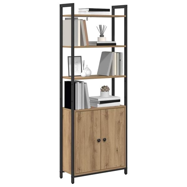 vidaXL B&uuml;cherregal Artisan-Eiche 60 x 24 x 161 cm Holzwerkstoff