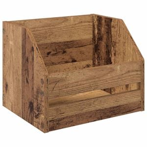 vidaXL Vinyl Album Box Altholz 38 x 30 x 29 cm Holzwerkstoff