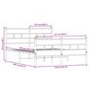 vidaXL Metallbett ohne Matratze Sonoma-Eiche 150x200 cm