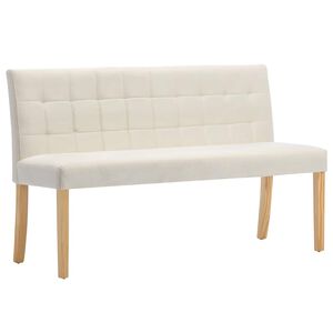 vidaXL Bank 140 cm Creme Samt