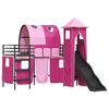 vidaXL Kinderloftbett Schwarz und Pink 99,5 x 190 cm Metall