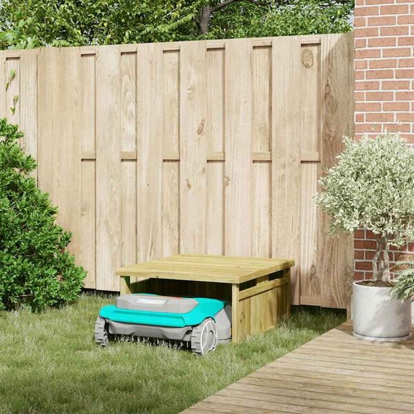 vidaXL Rasenm&auml;her Garage Braun 73,5 x 81,5 x 38,5 cm