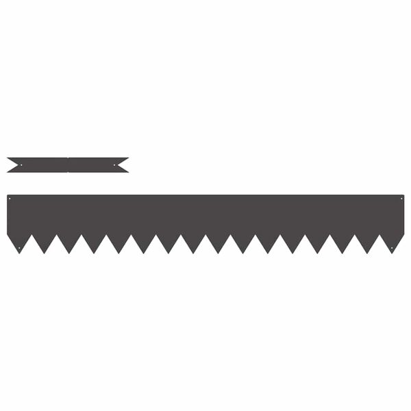 vidaXL Raseneinfassung 10 pcs Schwarz 100 x 0,05 x 20 cm