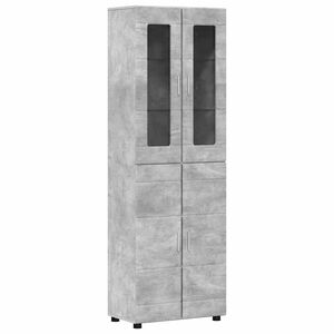 vidaXL Highboard FLORIN Beton Grau 60 x 35 x 182 cm Holzwerkstoff