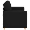 vidaXL Zweisitzer-Sofa Schwarz 160x77x82 cm Stoff