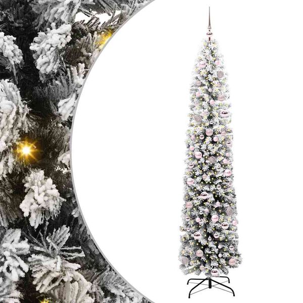 vidaXL K&uuml;nstlicher Weihnachtsbaum mit 300 LEDs mit St&auml;nder Gr&uuml;n 210 cm