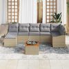 vidaXL Gartensofa-set 8 pcs Beige und Hellgrau Poly-Rattan