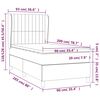 vidaXL Boxspringbett mit Matratze Dunkelgrau 90x200 cm Samt