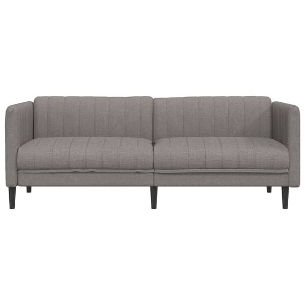 vidaXL Sofa 3-Sitzer Taupe Stoff