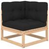 vidaXL 5-tlg. Garten-Lounge-Set mit Kissen Massivholz Kiefer