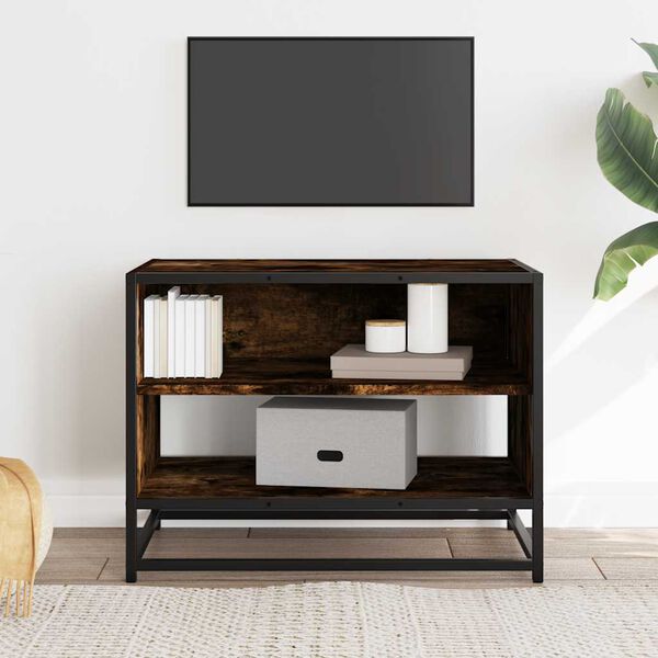 vidaXL TV-Schrank Räuchereiche 61x40x46 cm Holzwerkstoff und Metall
