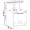 vidaXL Nachttisch Altholz 40 x 35 x 60 cm Holzwerkstoff