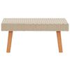 vidaXL 5-tlg. Garten-Lounge-Set mit Auflagen Poly Rattan Beige