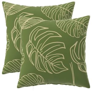 vidaXL Kissenbezug 2 pcs HEERLEN Blattdesign 30 x 30 cm Polyester