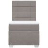 vidaXL Boxspringbett mit Matratze Taupe 90x200 cm Stoff