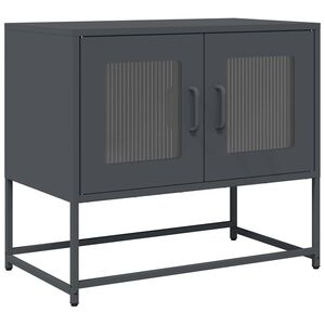 vidaXL TV-Schrank Anthrazit 68x39x60,5 cm Kaltgewalzter Stahl