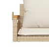 vidaXL H&auml;ngesessel mit Kissen Beige 63x62x40 cm Poly Rattan