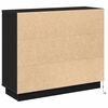 vidaXL LED-Sideboard Schwarz Eichen-Optik 90 x 32 x 75 cm