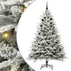 vidaXL K&uuml;nstlicher vorbeleuchteter Weihnachtsbaum mit Kugelset Gr&uuml;n
