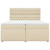 vidaXL Boxspringbett mit Matratze Creme 200x200 cm Stoff