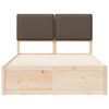 vidaXL Bettgestell mit gepolstertem Kopfteil Taupe 120 x 200 cm
