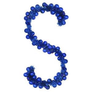 vidaXL Weihnachtskugelgirlande LEDs Blau 186 cm Polystyrol