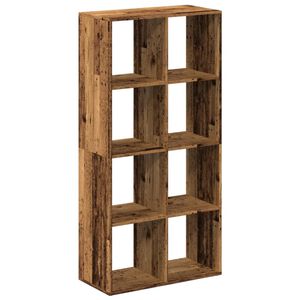 vidaXL Raumteiler-B&uuml;cherregal Altholz-Optik 69,5x29x137,5 cm