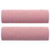 vidaXL Zierkissen 2 Stk. Rosa &Oslash;15x50 cm Samt