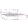 vidaXL Bettgestell mit Kopfteil Metall Schwarz 180x200 cm