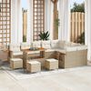 vidaXL Gartensofa-set mit Kissen 13 pcs Beige und Creme