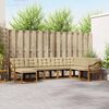 vidaXL Outdoor-Sofagarnitur mit Kissen 8 pcs Natur und Beige
