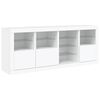vidaXL Sideboard mit LED-Leuchten Weiß 164x37x67 cm